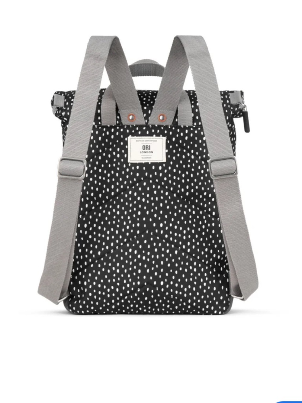 ORI London Canfield Roll Top Backpack in Drizzle Ash